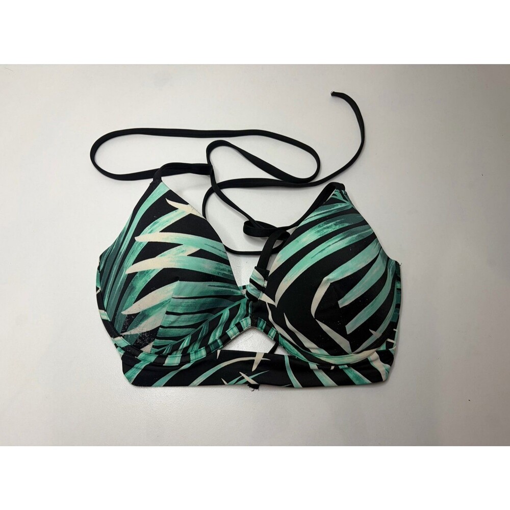Victoria’s Secret Pink Palm Leaf Swim Top